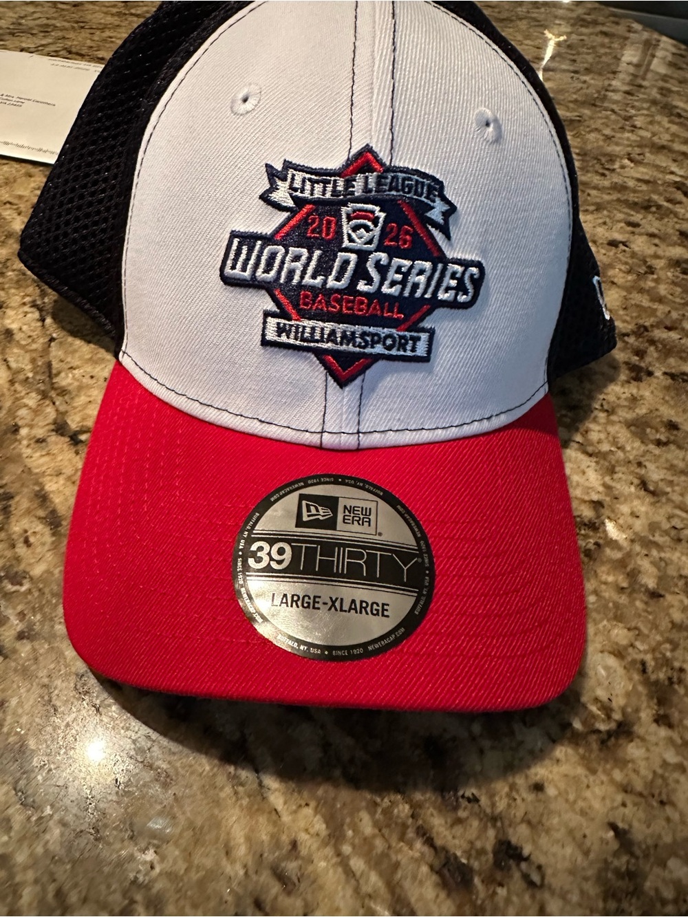 New Era White/Red/Black Little League World Series 39THIRTY Cap